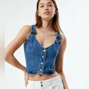 LEVIS | Charlie Denim Crop Top Size: L NWT